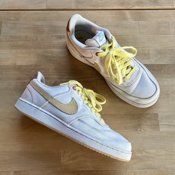 Nike Court Vision Low Canvas DV0736-100 White Sesame Size M7 W8.5 - Picture 10 of 11